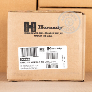 Image of the 338 WIN MAG HORNADY PRECISION HUNTER 230 GRAIN ELD-X (20 ROUNDS) available at AmmoMan.com.