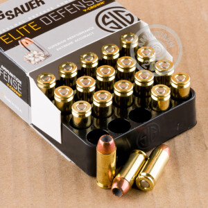 Image of SIG 10mm pistol ammunition.