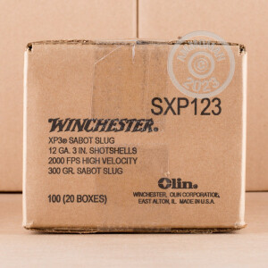 Image of the 12 GAUGE WINCHESTER XP3 300 GRAIN 3" HV SABOT SLUG (5 ROUNDS) available at AmmoMan.com.