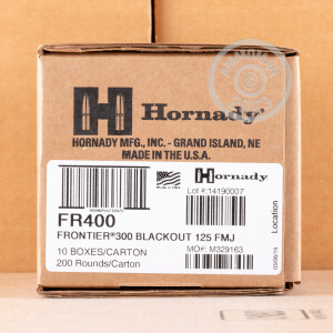 Photo of 300 AAC Blackout FMJ ammo by Hornady for sale.