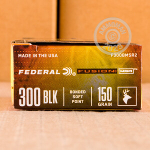 An image of 300 AAC Blackout ammo made by Federal at AmmoMan.com.