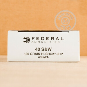 Image of the 40 S/W FEDERAL 180 GRAIN HI-SHOCK JHP #40SWA (1000 ROUNDS) available at AmmoMan.com.