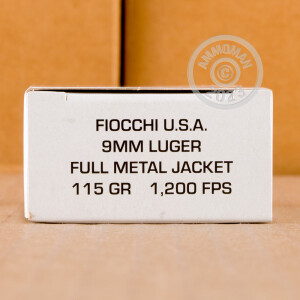 Image of 9MM FIOCCHI 115 GRAIN FMJ (1000 ROUNDS)