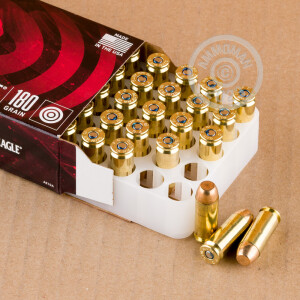 Photo detailing the 10MM FEDERAL AMERICAN EAGLE 180 GRAIN FMJ (1000 ROUNDS) for sale at AmmoMan.com.
