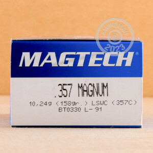Image of 357 MAGNUM MAGTECH 158 GRAIN LSWC (50 ROUNDS)