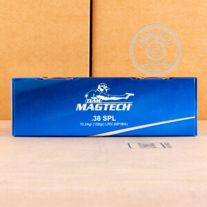Photo detailing the 38 SPECIAL MAGTECH SHOOTIN' SIZE 158 GRAIN LRN (1000 ROUNDS) for sale at AmmoMan.com.