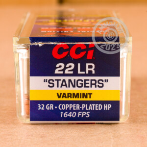  rounds of .22 Long Rifle ammo with copper plated hollow point bullets made by CCI.