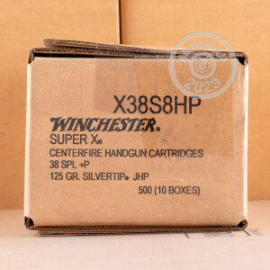 Photograph showing detail of 38 SPECIAL +P WINCHESTER SUPER-X 125 GRAIN SILVERTIP JHP (50 ROUNDS)