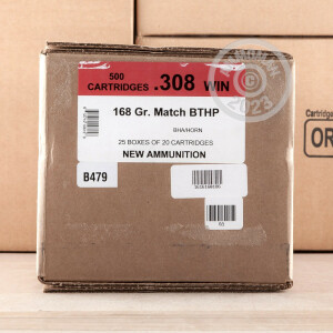 Photo detailing the 308 BLACK HILLS MATCH 168 GRAIN HPBT (20 ROUNDS) for sale at AmmoMan.com.