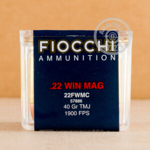 Image of the .22 WMR FIOCCHI 40 GRAIN TMJ (50 ROUNDS) available at AmmoMan.com.