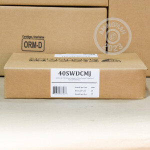 Photo detailing the .40 S&W FIOCCHI 180 GRAIN CMJ (50 ROUNDS) for sale at AmmoMan.com.