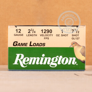 Photograph showing detail of 12 GAUGE REMINGTON GAME LOADS 2-3/4