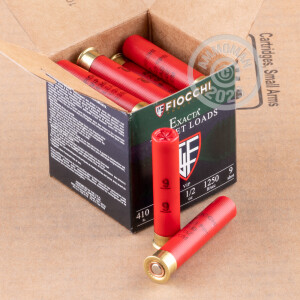 Image of the 410 BORE FIOCCHI 2-1/2" 1/2 OZ. #9 SHOT (250 ROUNDS) available at AmmoMan.com.
