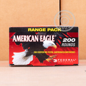 Photo detailing the 9MM FEDERAL AMERICAN EAGLE 115 GRAIN FMJ (200 ROUNDS) for sale at AmmoMan.com.