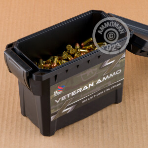 Image of Veteran Ammo .380 Auto pistol ammunition.