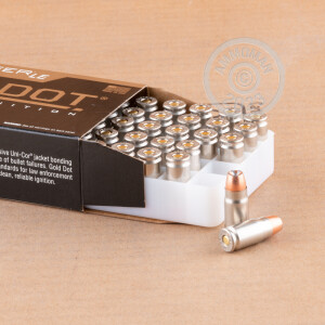Image of Speer 357 SIG pistol ammunition.