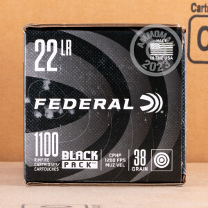 Photograph showing detail of 22 LR FEDERAL BLACK PACK 38 GRAIN CPHP (4400 ROUNDS)