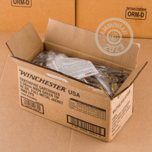Image of the 5.56X45 WINCHESTER USA 62 GRAIN FMJ M855 (1000 ROUNDS) available at AmmoMan.com.