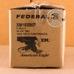 An image of 5.56x45mm ammo made by Federal at AmmoMan.com.