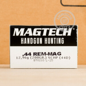 Image of the 44 REMINGTON MAGNUM MAGTECH 200 GRAIN SOLID COPPER HOLLOW POINT (20 ROUNDS) available at AmmoMan.com.