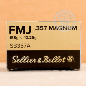 Image of .357 MAGNUM SELLIER & BELLOT 158 GRAIN FMJ (50 ROUNDS)