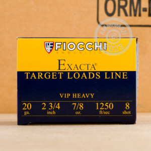 Image of 20 GAUGE FIOCCHI 2-3/4" #8 VIP TARGET LOAD (25 ROUNDS)