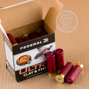 Image of the 12 GAUGE FEDERAL ULTRA CLAY & FIELD 2-3/4" 1-1/8 OZ. #7.5 SHOT (250 ROUNDS) available at AmmoMan.com.