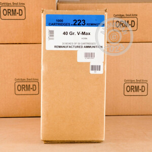 Image of the 223 REMINGTON BLACK HILLS REMANUFACTURED V-MAX 40 GRAIN POLYMER TIP (50 ROUNDS) available at AmmoMan.com.