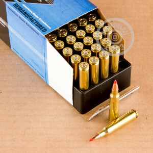 Photograph showing detail of 223 REMINGTON BLACK HILLS REMANUFACTURED V-MAX 40 GRAIN POLYMER TIP (50 ROUNDS)