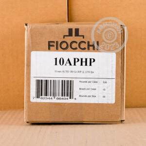 Image of the 10MM FIOCCHI 180 GRAIN JHP (50 ROUNDS) available at AmmoMan.com.