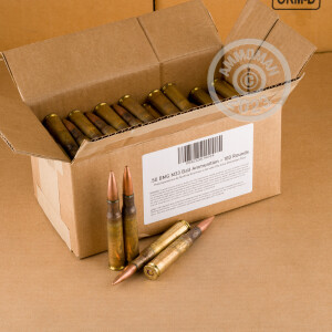 Photo of .50 BMG FMJ ammo by Lake City for sale.