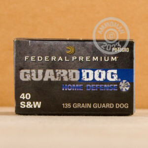 Image of 40 S&W FEDERAL GUARD DOG 135 GRAIN EFMJ (20 ROUNDS)