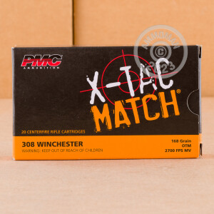 Image of the 308 WIN PMC SIERRA X-TAC MATCH 168 GRAIN OTM (20 ROUNDS) available at AmmoMan.com.