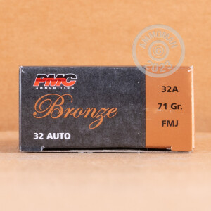 Photo detailing the 32 ACP PMC BRONZE 71 GRAIN FMJ (1000 ROUNDS) for sale at AmmoMan.com.