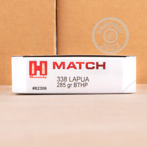 An image of 338 Lapua Magnum ammo made by Hornady at AmmoMan.com.