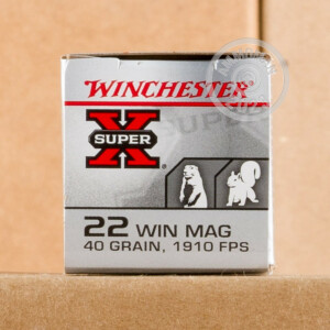 Photo detailing the 22 WMR WINCHESTER SUPER-X 40 GRAIN FMJ (2000 ROUNDS) for sale at AmmoMan.com.