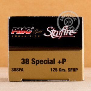 Photo detailing the 38 SPECIAL +P PMC STARFIRE 125 GRAIN JHP (20 ROUNDS) for sale at AmmoMan.com.