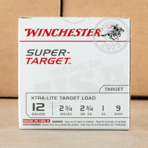 Image of the 12 GAUGE WINCHESTER SUPER TARGET 2-3/4" #9 SHOT (25 ROUNDS) available at AmmoMan.com.