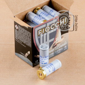 Image of the 12 GAUGE FIOCCHI DOVE LOADS 2-3/4" #8 SHOT (250 SHELLS) available at AmmoMan.com.