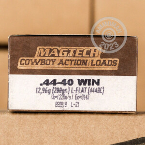 A photo of a box of Magtech ammo in 44-40 WCF.