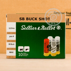 Image of the 12 GAUGE SELLIER & BELLOT 00 BUCKSHOT 2-3/4" (250 ROUNDS) available at AmmoMan.com.