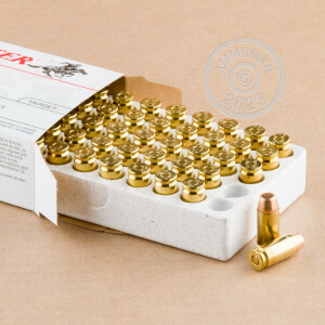 Photo detailing the .40 S&W WINCHESTER 165 GRAIN FULL METAL JACKET (500 ROUNDS) for sale at AmmoMan.com.