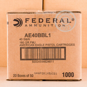 Image of the 40 S&W FEDERAL AMERICAN EAGLE C.O.P.S. 180 GRAIN FMJ (1000 ROUNDS) available at AmmoMan.com.