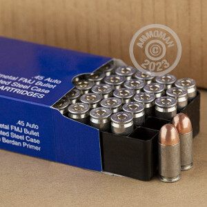 Photo of .45 Automatic FMJ ammo by Colt for sale at AmmoMan.com.