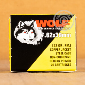 Image of 7.62X39 WOLF COPPER JACKET 122 GRAIN FMJ (1000 ROUNDS)