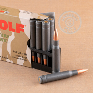 Image of the 30-06 SPRINGFIELD WOLF MILITARY CLASSIC 145 GRAIN FMJ (20 ROUNDS) available at AmmoMan.com.