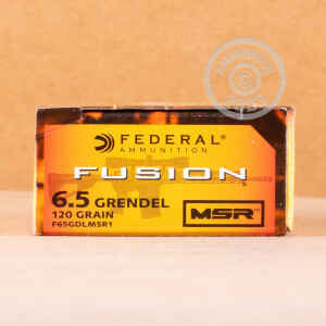Photograph showing detail of 6.5 GRENDEL FEDERAL FUSION RIFLE 120 GRAIN SP (200 ROUNDS)