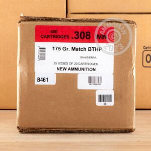 Image of the 308 BLACK HILLS 175 GRAIN MATCH HPBT (500 ROUNDS) available at AmmoMan.com.