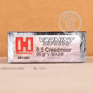 A photo of a box of Hornady ammo in 6.5MM CREEDMOOR.