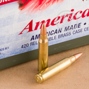 Image of bulk 223 Remington ammo by Federal that's ideal for training at the range.
